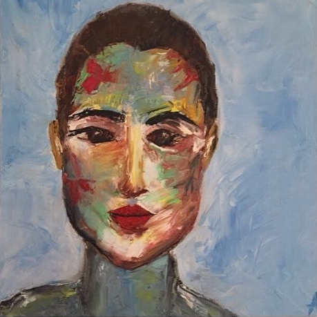 Self portrait. (40x40cm)