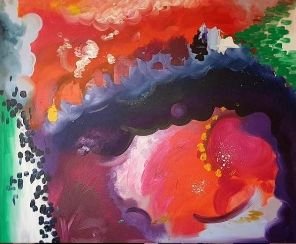 Blueberry tango. Acrylic on canvas (100x120cm) EUR 1600