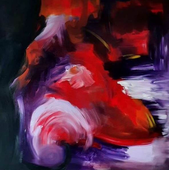 Chaos is essential. Acrylic on canvas.(100x100cm)