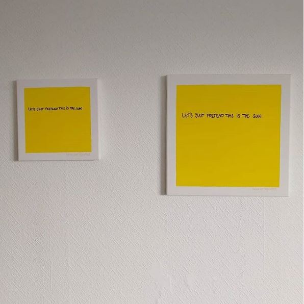 Let’s just pretend this is the sun. Acrylic on canvas 20x20cm – EUR 150 30x30cm – EUR 180 40x40cm – EUR 200 50x50cm – EUR 300 60x60cm – EUR 400 80x80cm – EUR 600 100x100cm – EUR 800