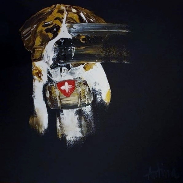 Sammy. Acrylic and oil on canvas (60x60cm) EUR 1200