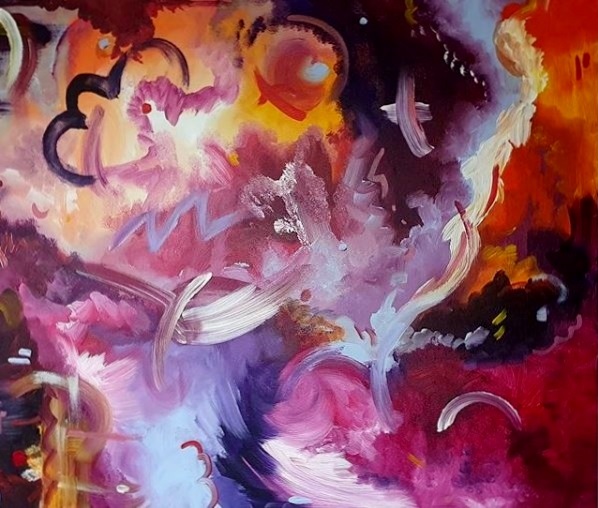 The magic of affection. Acrylic on canvas (100x120cm)